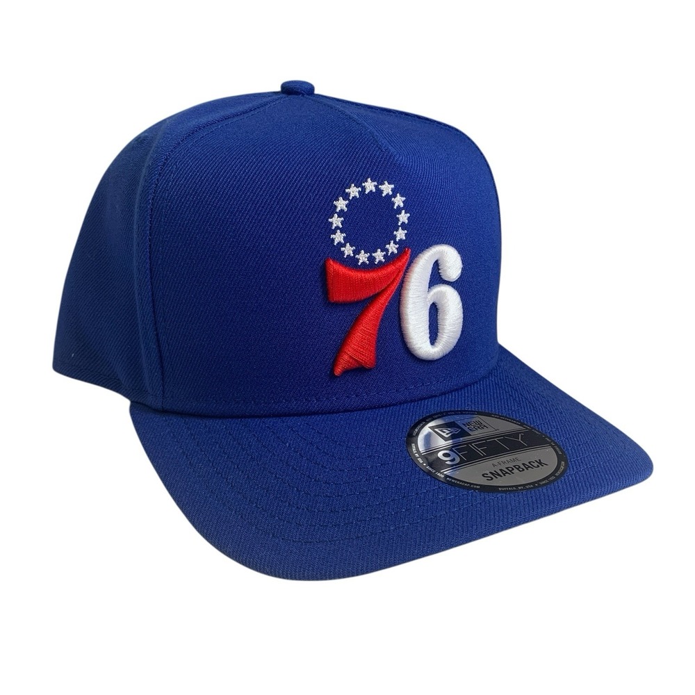 New Era Philadelphia 76ers 9FIFTY Royal Blue A-Frame Snapback Adjustable Hat